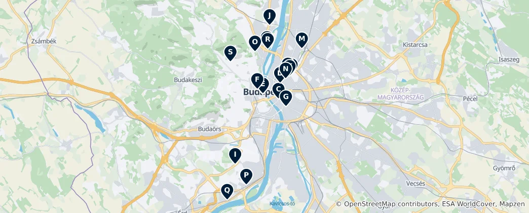 Map of Budapest