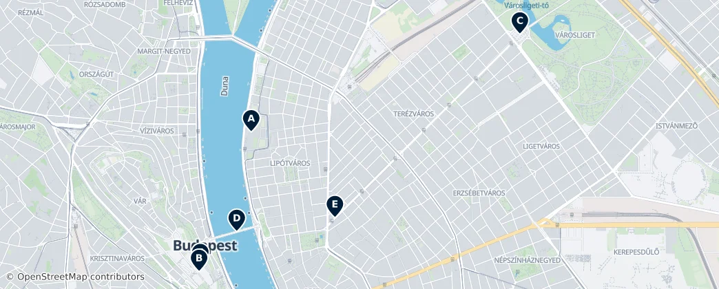 Map of Budapest