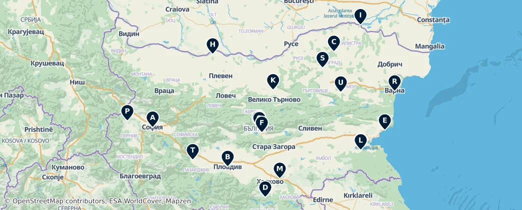 Map of Bulgaria