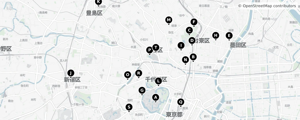 Map of Bunkyo