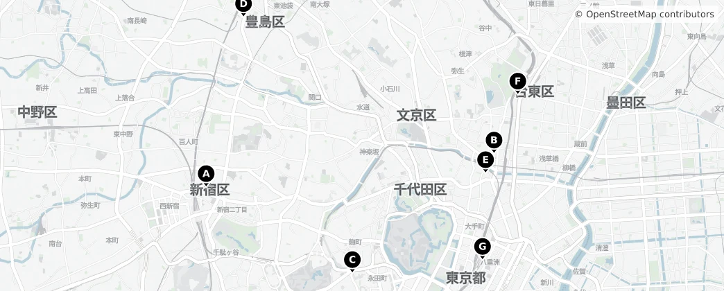 Map of Bunkyo