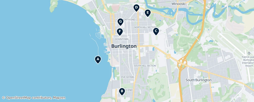 Map of Burlington