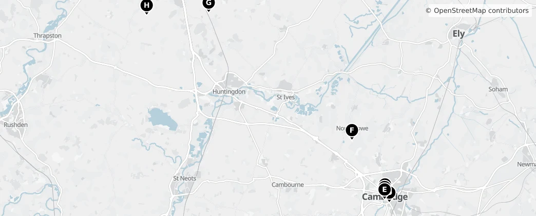 Map of Cambridgeshire