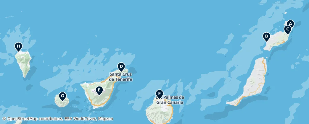 Map of Canarie