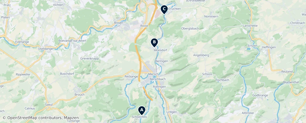 Map of Cantone di Mersch
