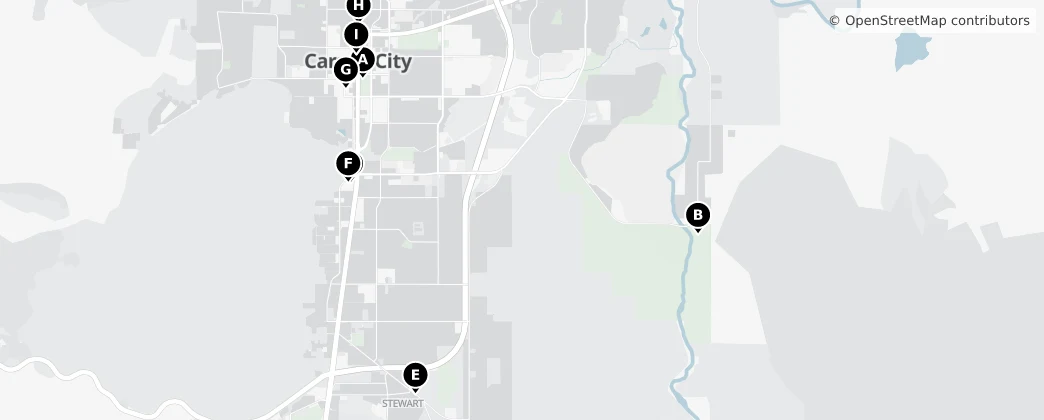 Map of Carson City