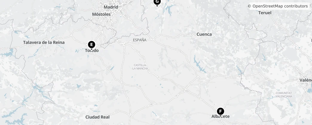 Map of Castiglia-La Mancia