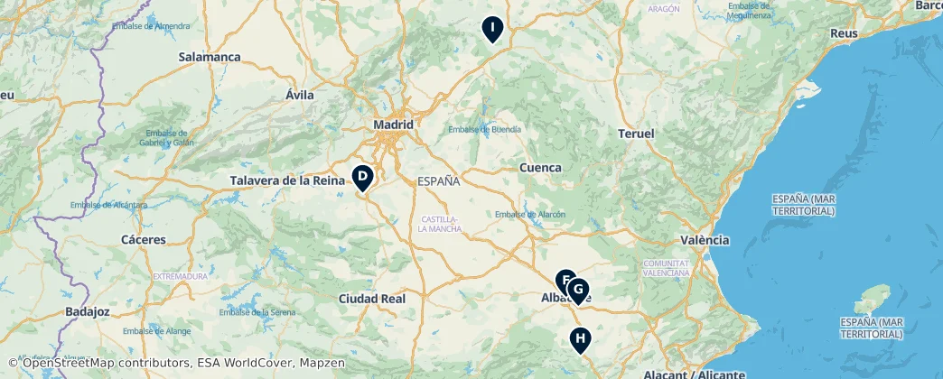 Map of Castiglia-La Mancia