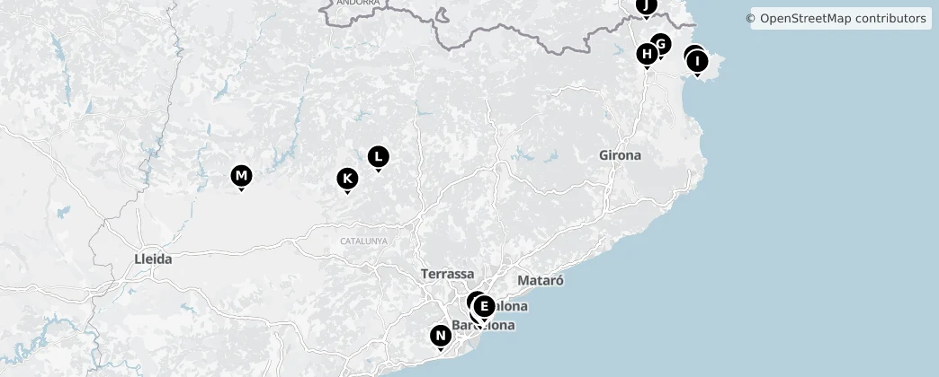 Map of Catalogna