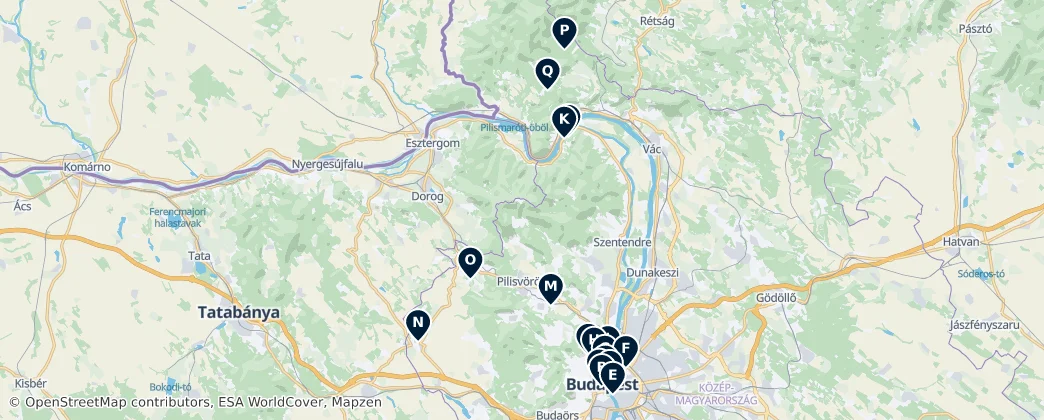 Map of Ungheria Centrale