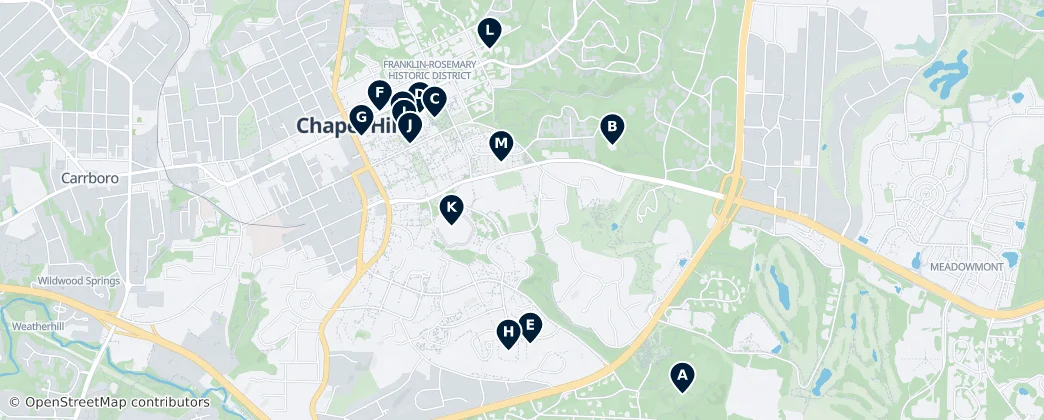Map of Chapel Hill