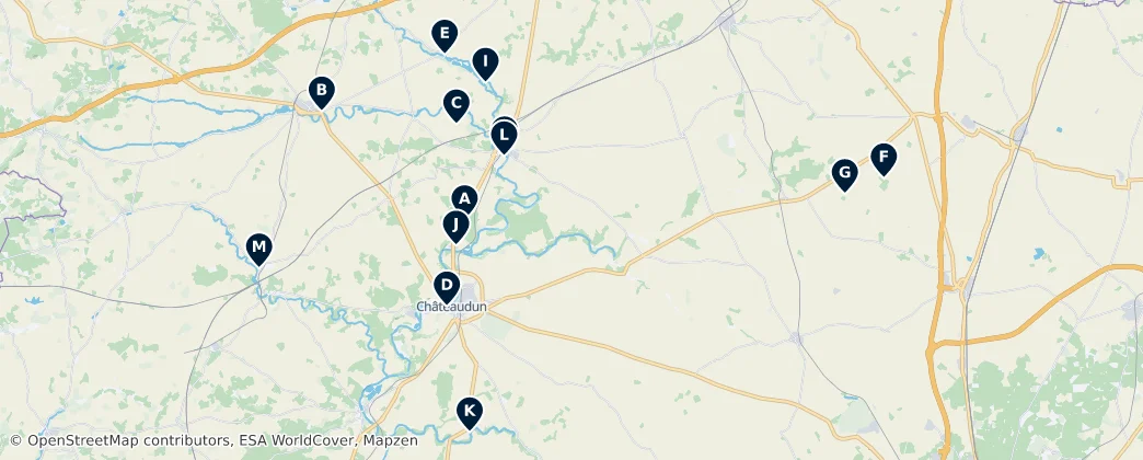 Map of Arrondissement di Châteaudun