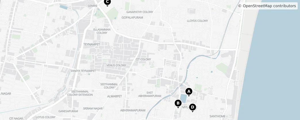 Map of Chennai