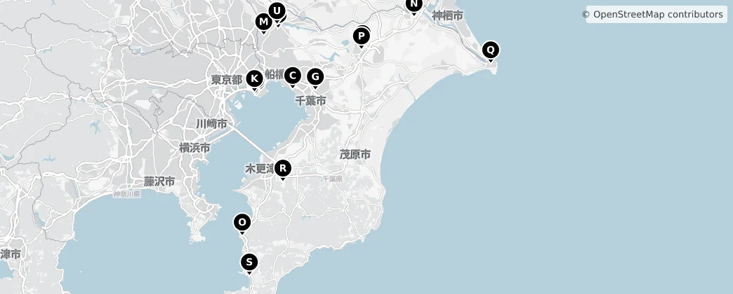 Map of Prefettura di Chiba
