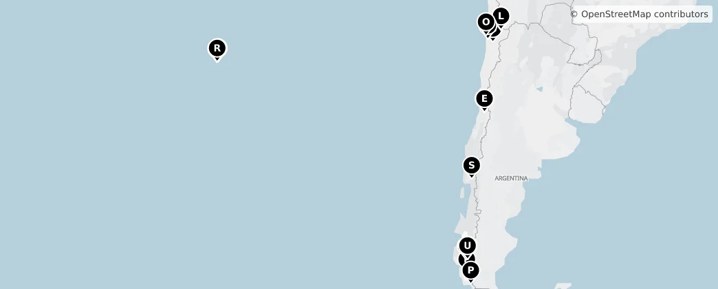 Map of Cile