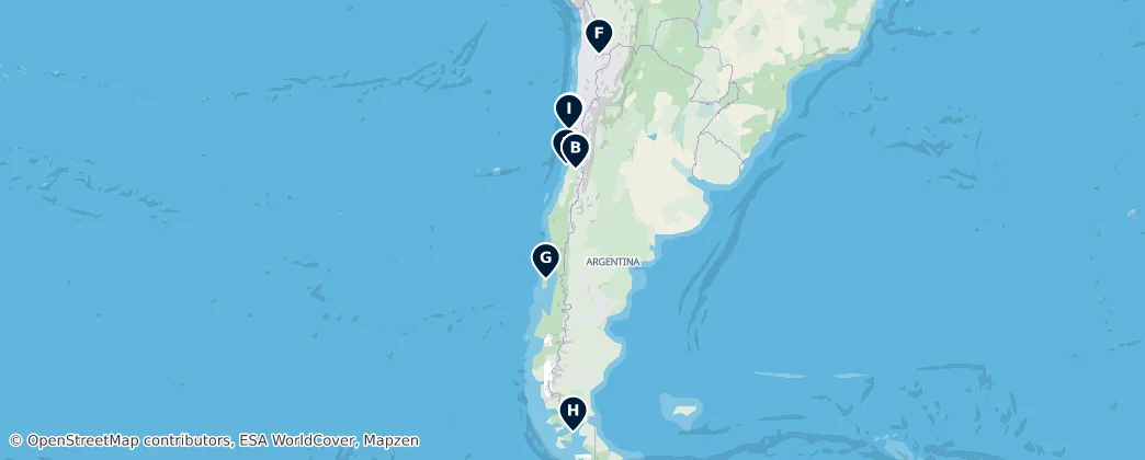 Map of Cile