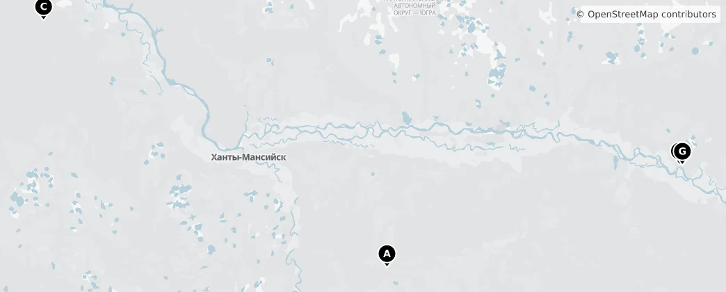 Map of Circondario autonomo degli Chanty-Mansi-Jugra