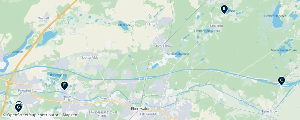 Map of Circondario del Barnim