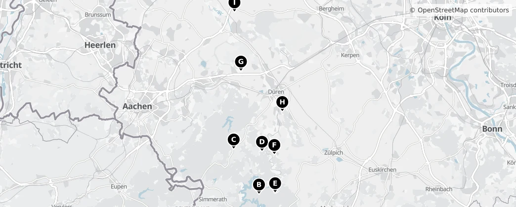 Map of Circondario di Düren