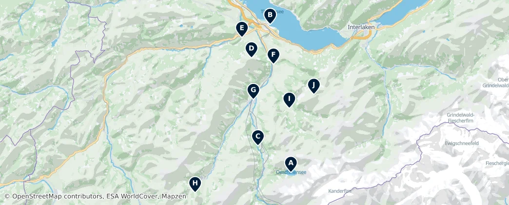 Map of Circondario di Frutigen-Niedersimmental