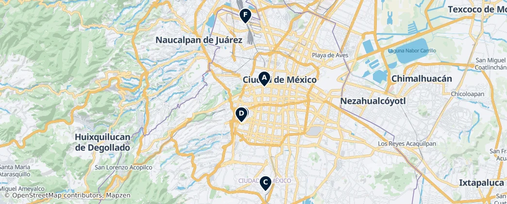 Map of Città del Messico