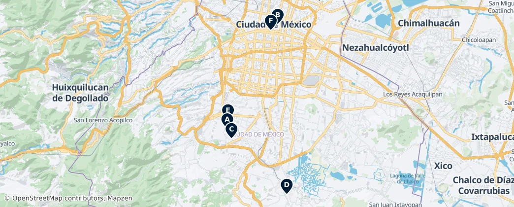 Map of Città del Messico