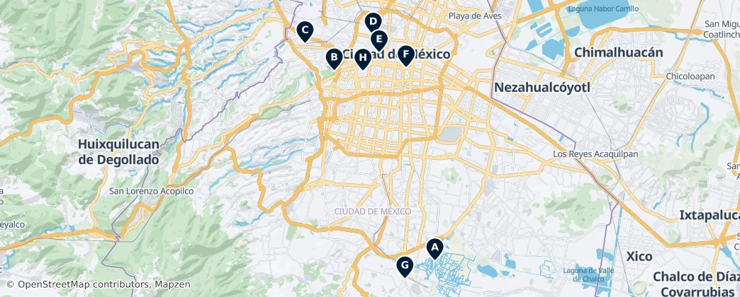 Map of Città del Messico