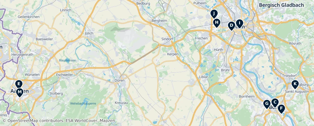 Map of Distretto governativo di Colonia