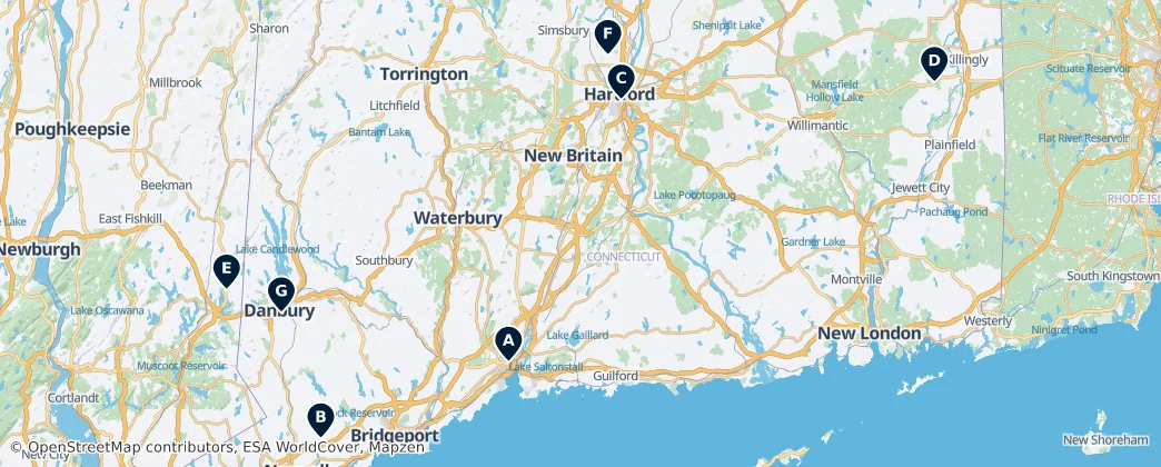 Map of Connecticut