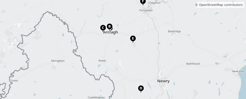 Map of Contea di Armagh