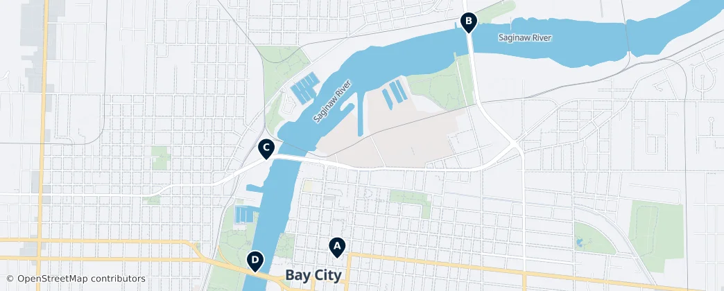 Map of Contea di Bay
