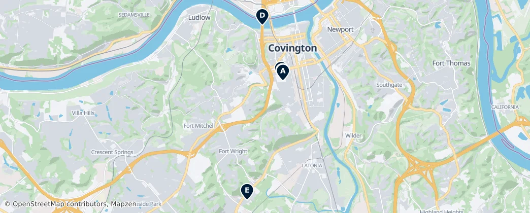 Map of Contea di Kenton
