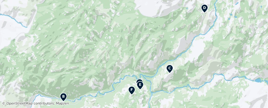 Map of Contea di Mariposa