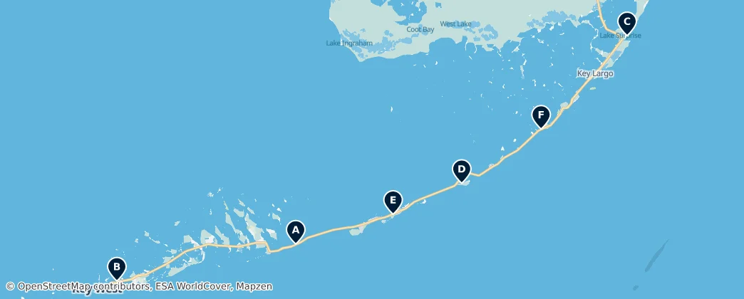 Map of Contea di Monroe