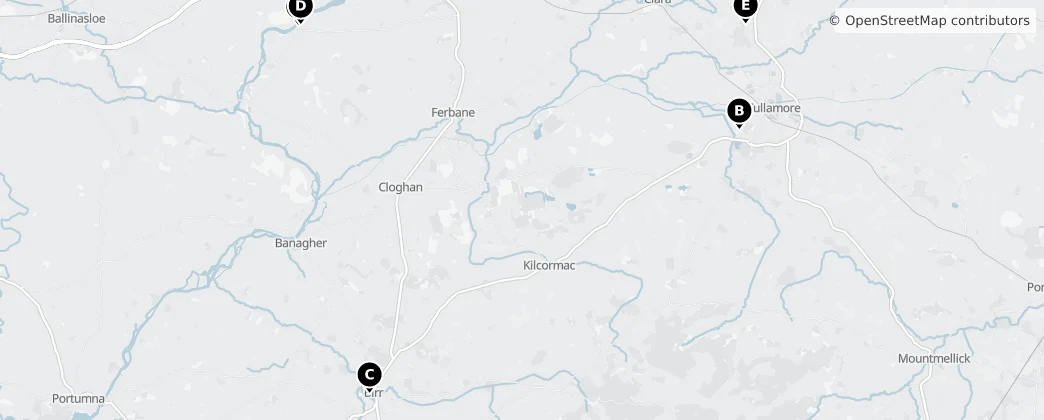 Map of Contea di Offaly