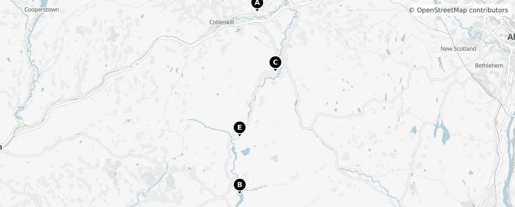 Map of Contea di Schoharie