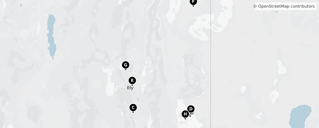 Map of Contea di White Pine