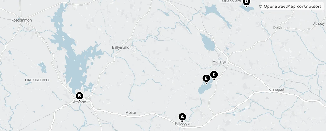 Map of County Westmeath