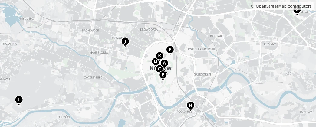 Map of Cracovia
