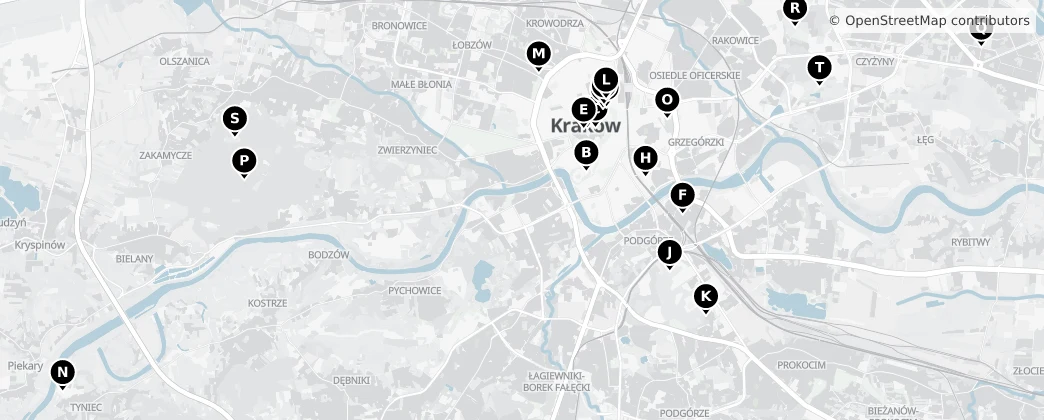 Map of Cracovia