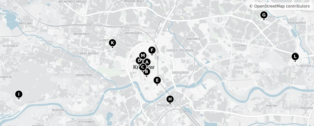 Map of Cracovia