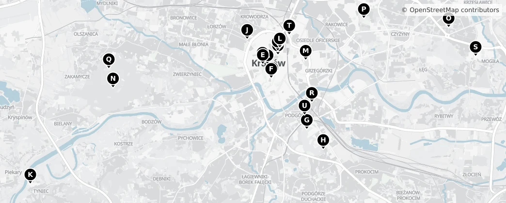 Map of Cracovia