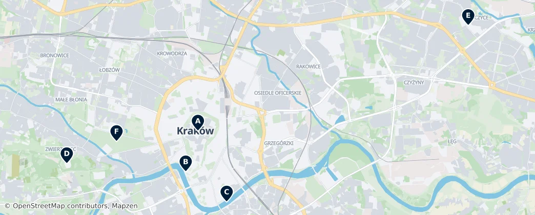 Map of Cracovia