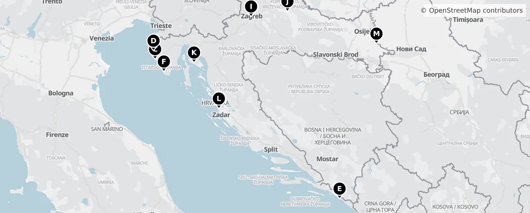 Map of Croazia