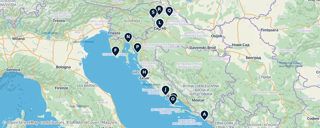 Map of Croazia