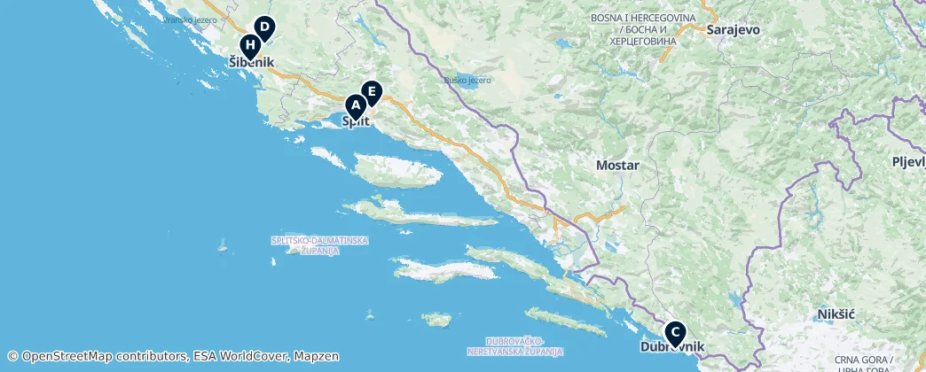 Map of Croazia