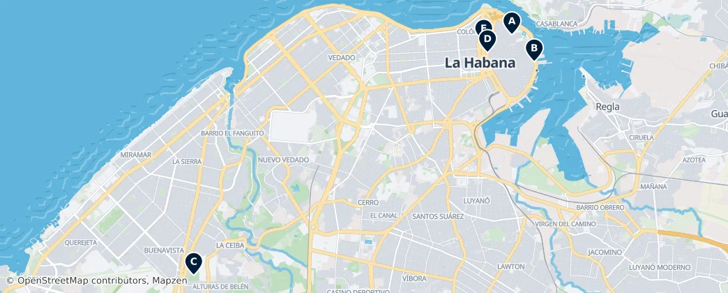 Map of Cuba
