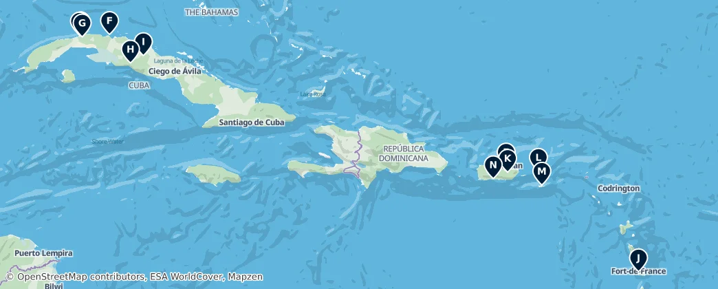 Map of Cuba
