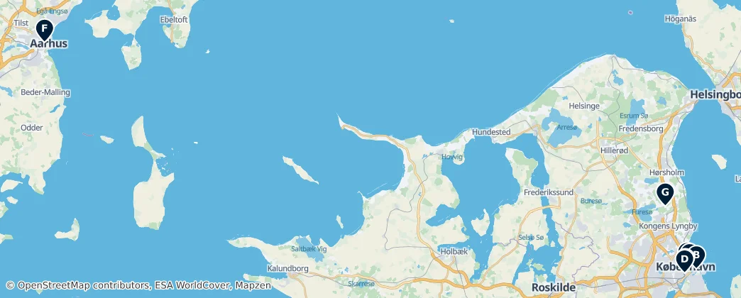 Map of Danimarca
