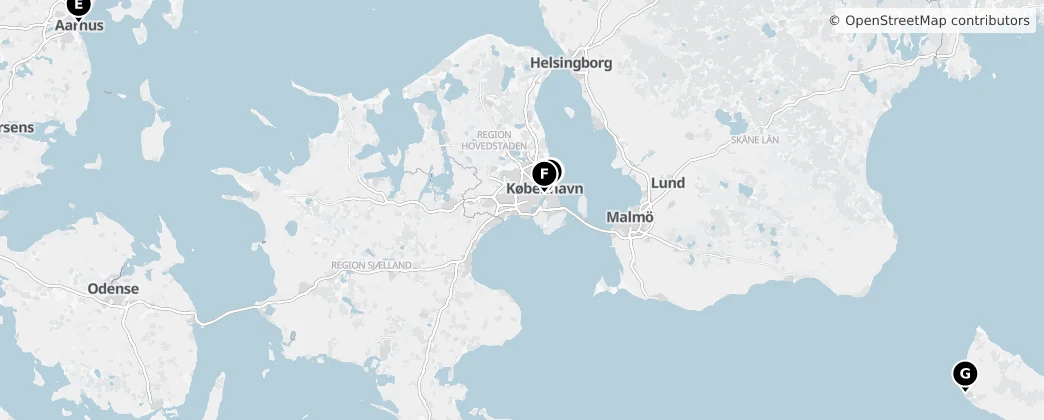 Map of Danimarca